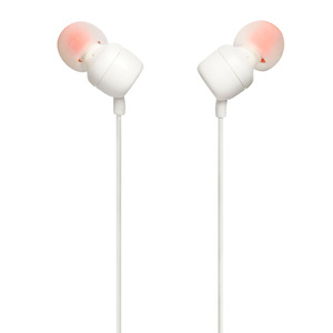Audífonos JBL Tune 110 / In ear / Plug 3.5 mm / Blanco con naranja Audífonos JBL Tune 110 / In ear / Plug 3.5 mm / Blanco con naranja