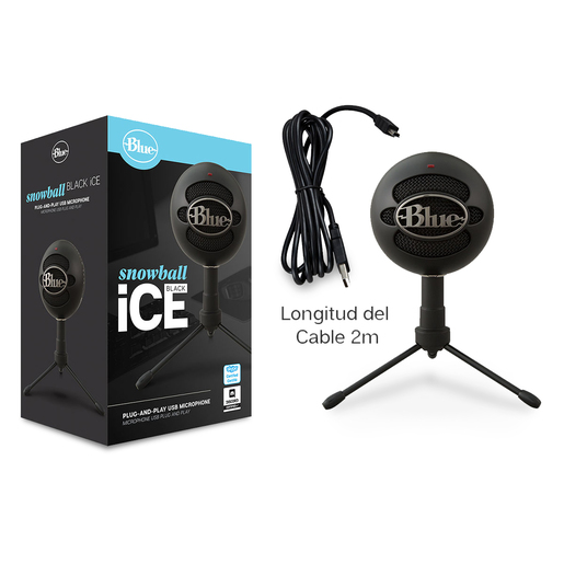 Micrófono Profesional para Streaming Blue Snowball iCE / USB / Negro