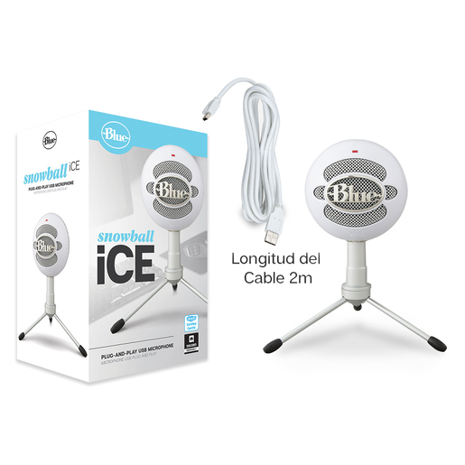 Micrófono Profesional para Streaming Blue Snowball iCE / USB / Blanco