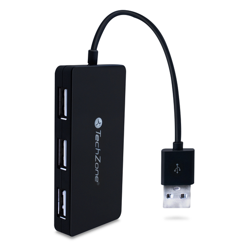 Phoenix - Hub USB Portatil, 4 Puertos USB 2.0, Cable Conector USB
