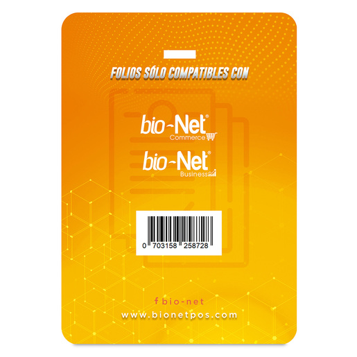 Tarjeta Bio-Net 40 Folios de Facturación