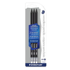 Lápices de Grafito Hexagonales Sin Madera Staedtler Graphite Solide / HB No.2 / 4 piezas Lápices de Grafito Hexagonales Sin Madera Staedtler Graphite Solide / HB No.2 / 4 piezas