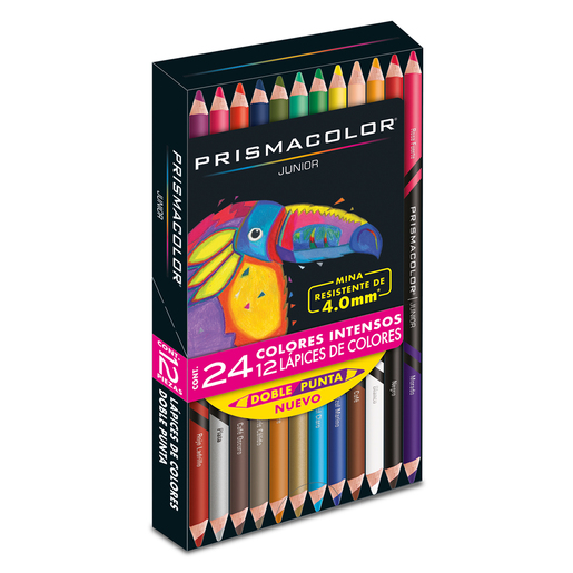Lápices de Colores Bicolores Redondos Prismacolor Junior Intensos  mm 12  piezas | Office Depot Mexico