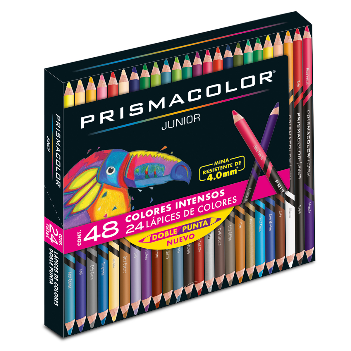 Lápices de Colores Bicolores Redondos Prismacolor Junior Intensos  mm 24  piezas | Office Depot Mexico