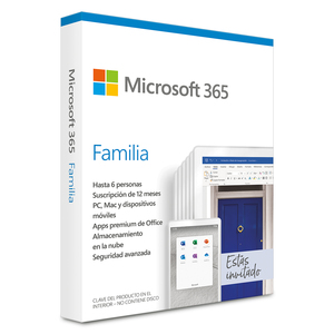 Microsoft 365 Family / Licencia 1 año / 6 usuarios / PC / Mac / Dispositivos móviles Microsoft 365 Family / Licencia 1 año / 6 usuarios / PC / Mac / Dispositivos móviles