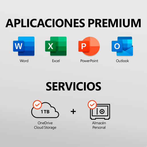 Microsoft 365 Personal / Licencia 1 año / 1 usuario / PC / Mac / Dispositivos móviles