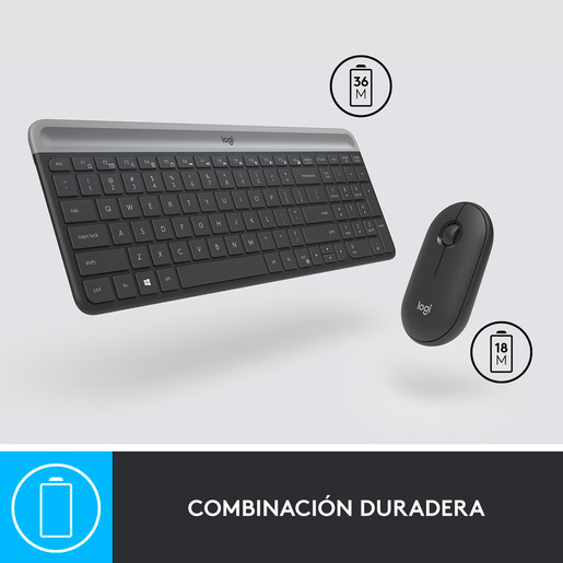 Teclado y Mouse Inalámbrico Logitech MK470 / USB / Windows / Estándar / Negro