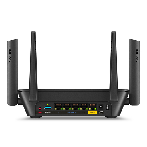 Router Inalámbrico WiFi Mesh Linksys MR8300 / 4 Gigabit Ethernet / 1 USB 3.0 / 4 antenas / Banda triple / 2134 Mbps