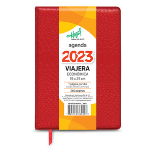 Agenda Viajera Económica Hazel 2023 / Rojo