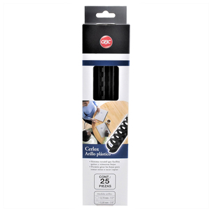 ARILLOS PLASTICOS 5/8 PULG. GBC (25 PZS., NEGRO) ARILLOS PLASTICOS 5/8 PULG. GBC (25 PZS., NEGRO)