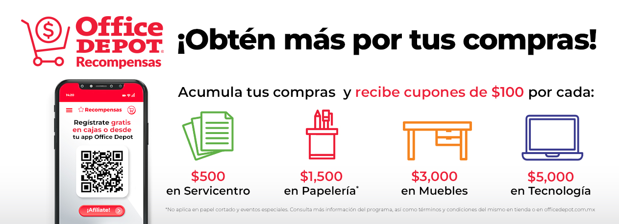 Términos y condiciones de Recompensas Office Depot | Office Depot Mexico